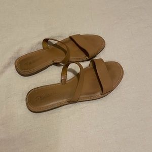 Madewell Tan Slide on Sandals